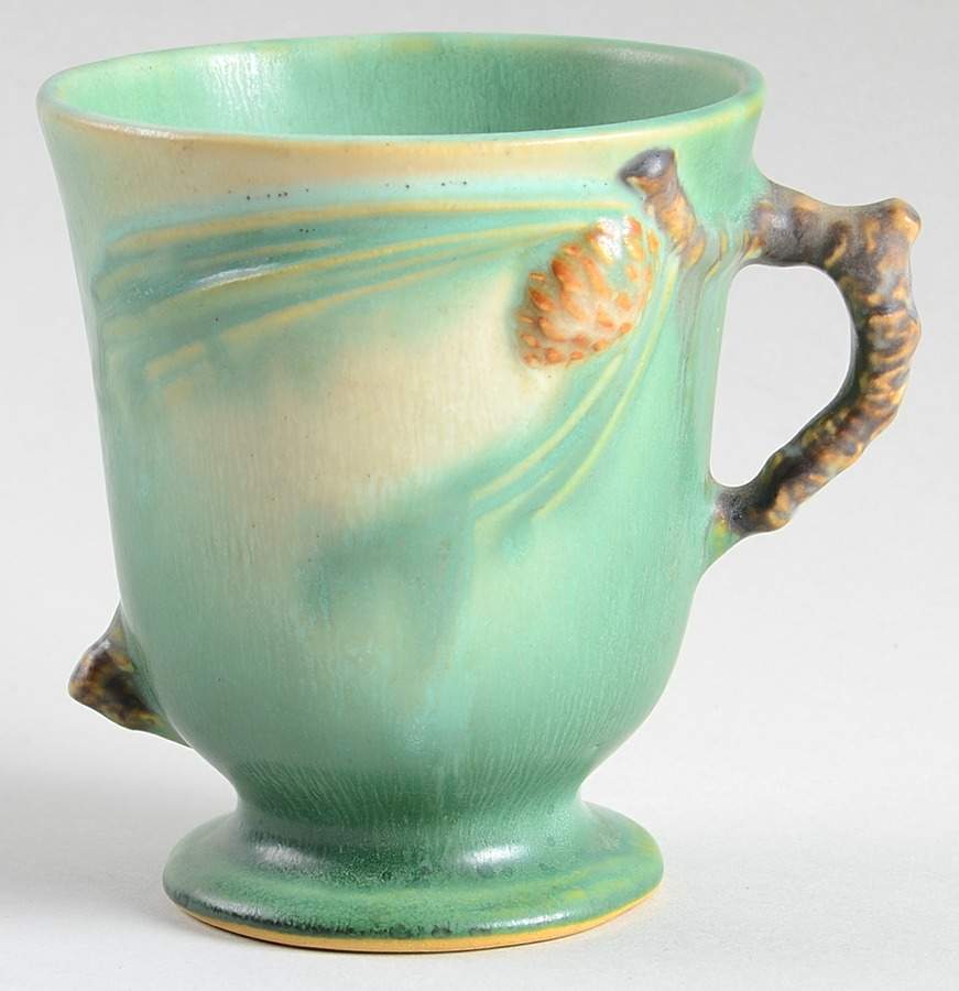 Pinecone Green 4" Vase by Roseville-1