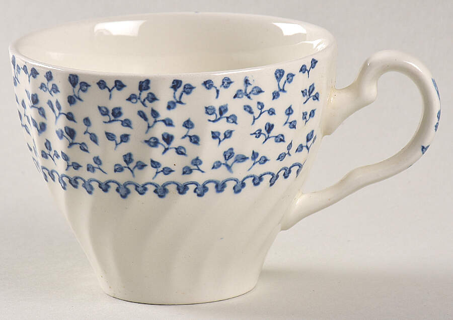 Rose Bouquet Blue Flat Cup by Johnson Brothers-1