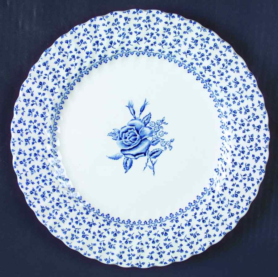 Rose Bouquet Blue Dinner Plate by Johnson Brothers-1