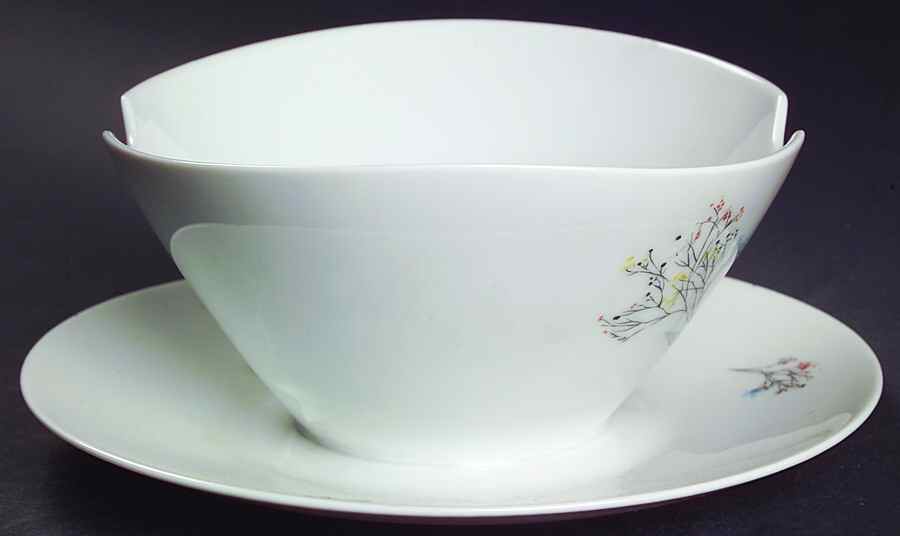 R1090 Gravy Boat with Attached Underplate by Rosenthal - Continental-1