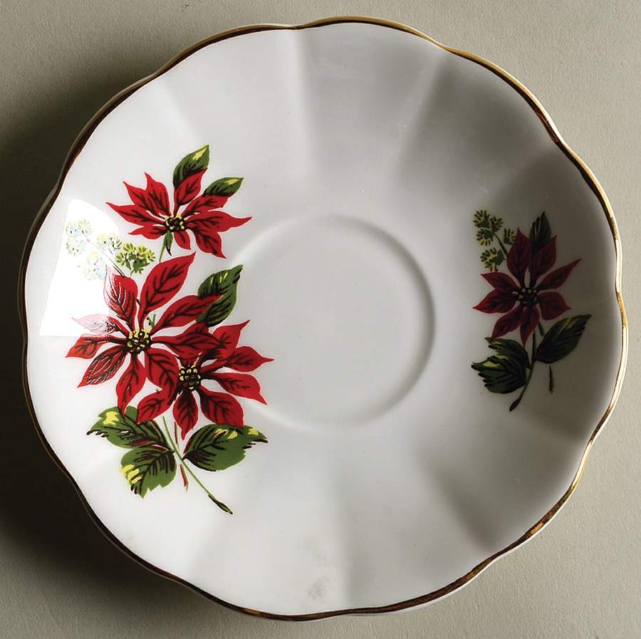 Flower of The Month (Scalloped) Saucer for Footed Cup by Royal Dover-1