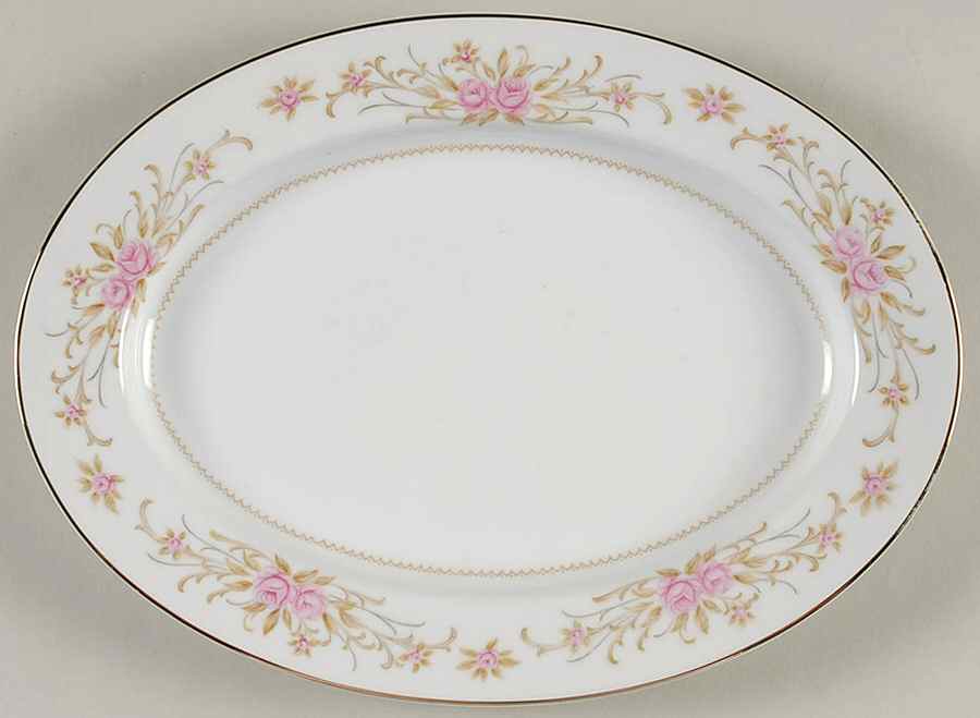 Dubois 12" Oval Serving Platter by Rose (Japan)-1