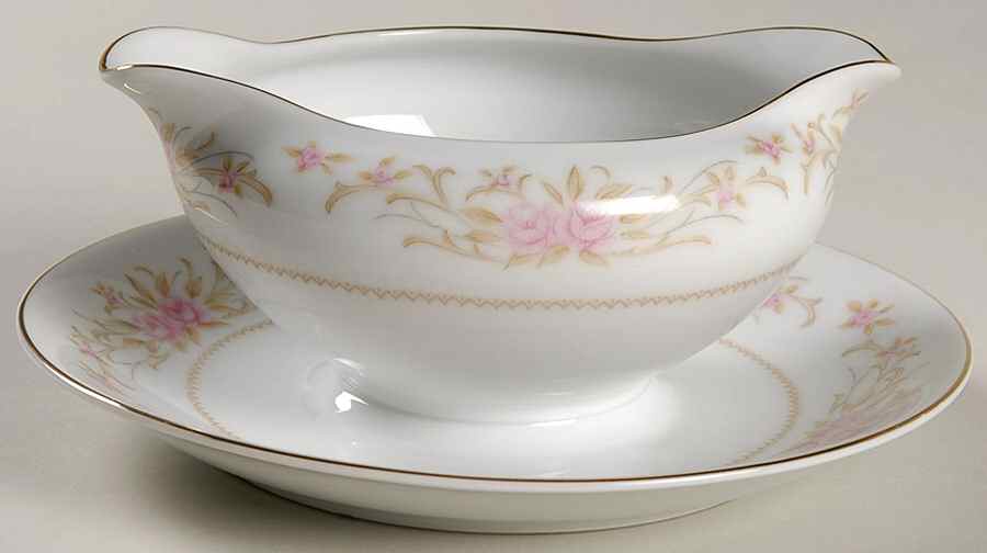 Dubois Gravy Boat with Attached Underplate by Rose (Japan)-1