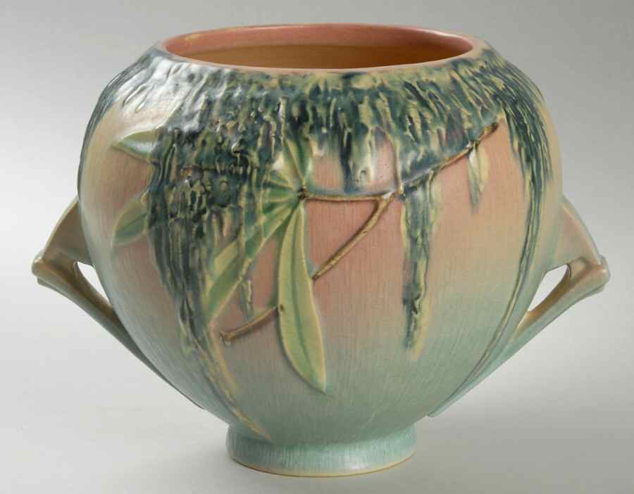 Moss Peach (Coral) 6" Urn Shaped Vase by Roseville-1