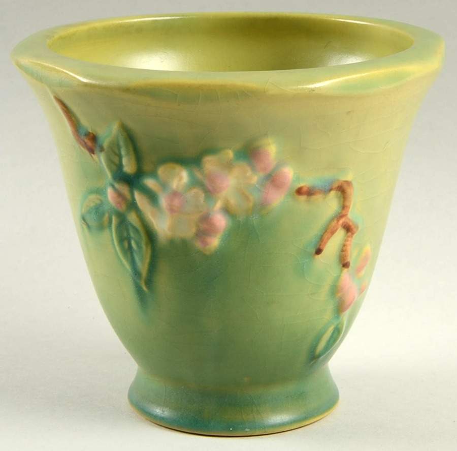 Apple Blossom Green 6" Flower Pot No Underplate by Roseville-1