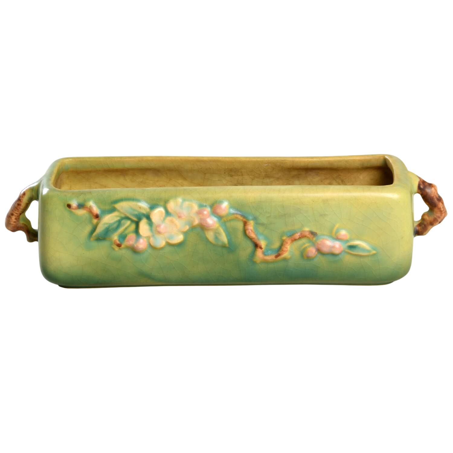 Apple Blossom Green Window Box Planter by Roseville-1