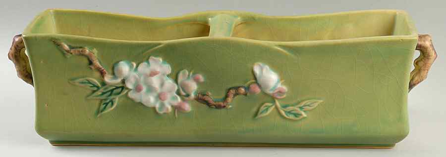 Apple Blossom Green Window Box Planter by Roseville-1