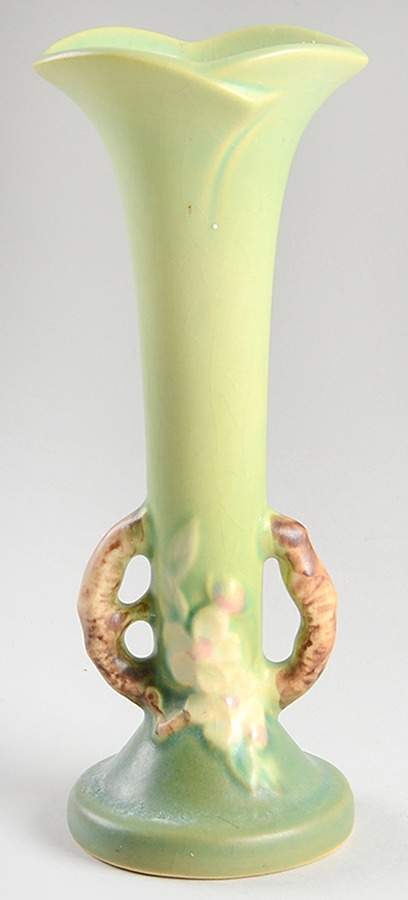Apple Blossom Green 7" Bud Vase by Roseville-1