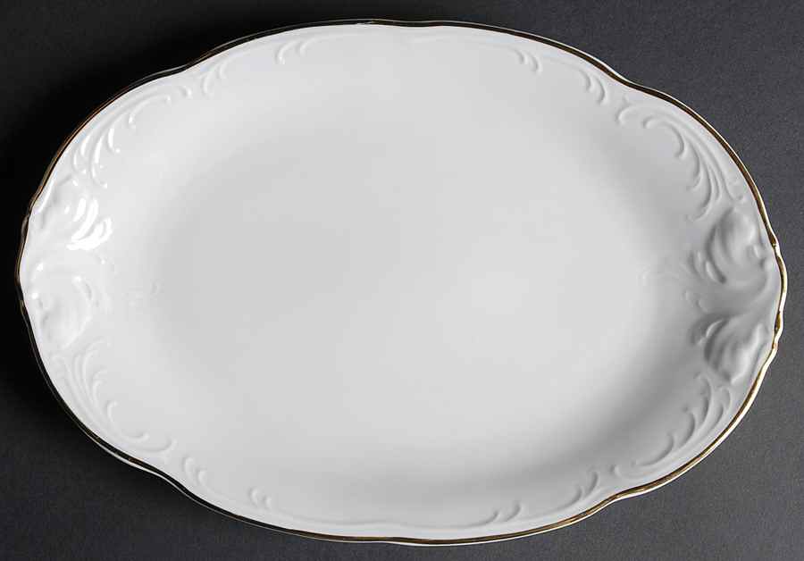 RKT17 12" Oval Serving Platter by Royal Kent (Poland)-1