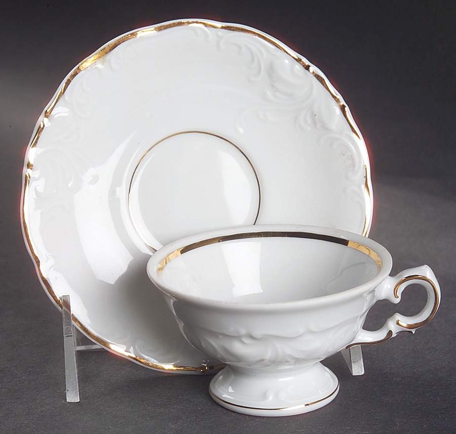 RKT17 Footed Demitasse Cup & Saucer Set by Royal Kent (Poland)-1
