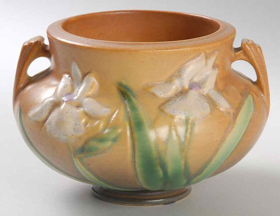Iris Brown 3" Jardiniere by Roseville-1