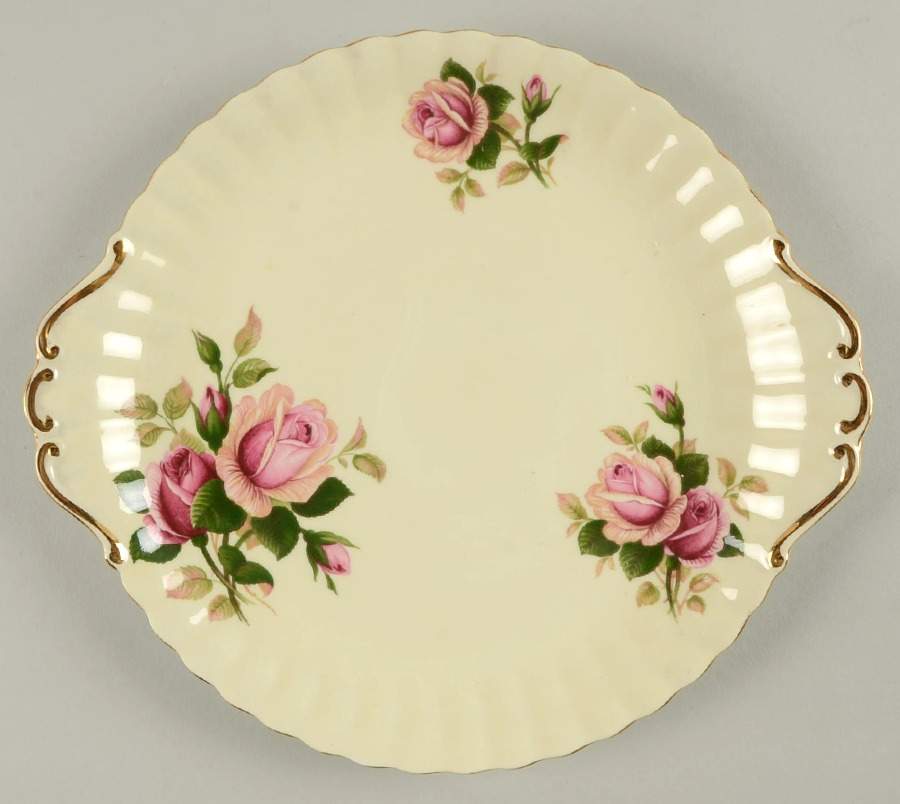 English Beauty (Montrose) Handled Cake Plate by Royal Albert-1