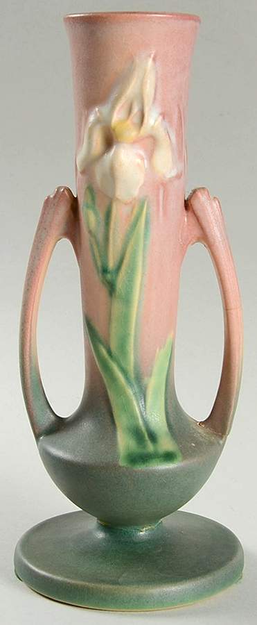 Iris Pink (Coral) 7" Bud Vase by Roseville-1