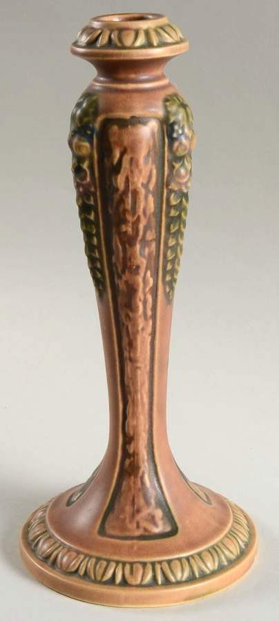 Florentine Brown 10" Candlestick by Roseville-1