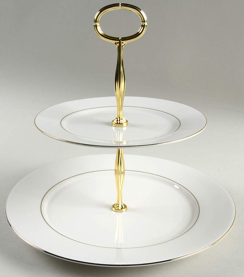 D'Or 6 5/8"-10"  2 Tiered Serving Tray (Dp, Sp) HC by Royal Majestic-1