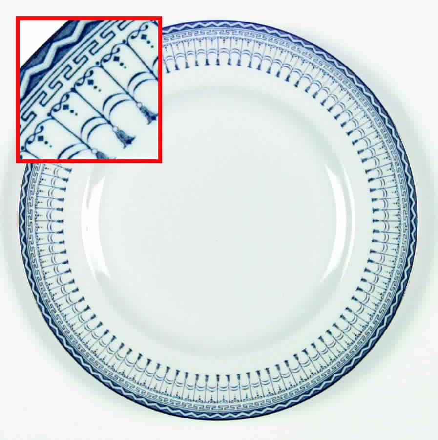 Venetian Blue (Gold Trim) Dinner Plate by Ridgway (Ridgways)-1