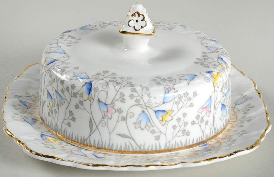 Bluebell Time Round Covered Butter by Royal Stafford-1