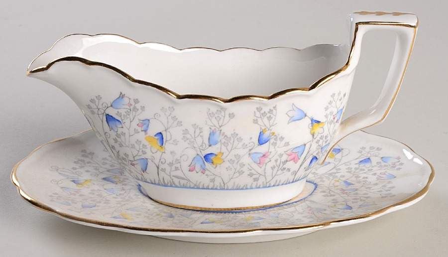 Bluebell Time Gravy Boat & Underplate by Royal Stafford-1
