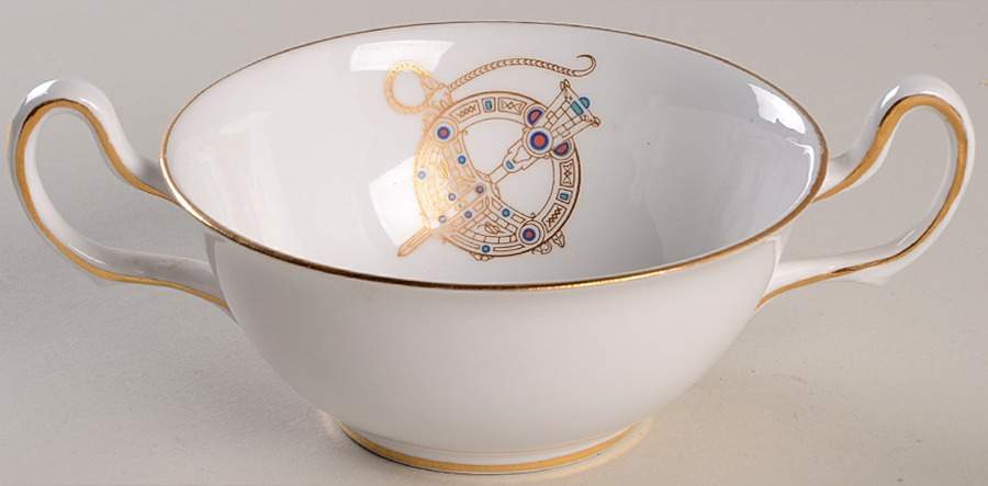 Tara Brooch (Scalloped) Flat Cream Soup Bowl by Royal Tara-1