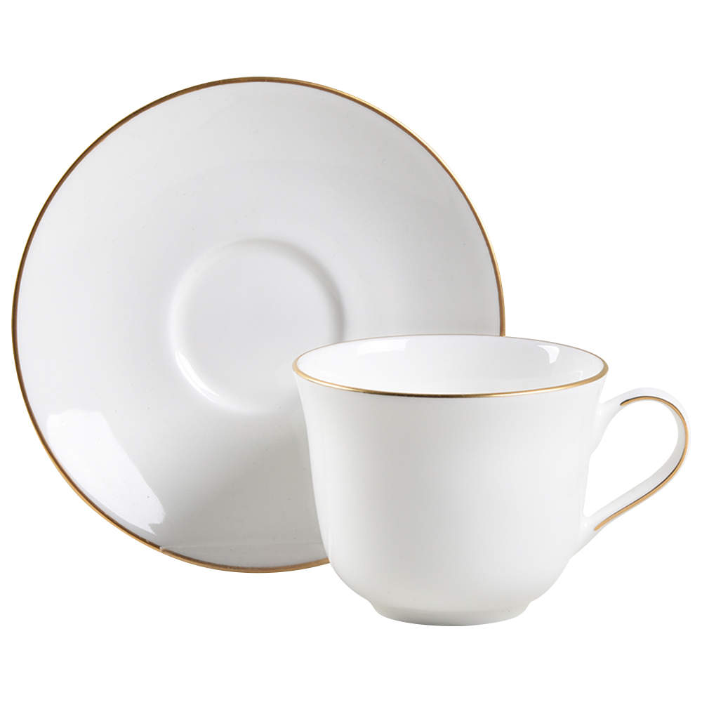 Signature Gold Flat Cup & Saucer Set by Royal Doulton-1
