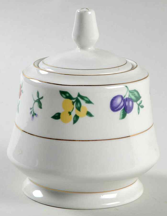 Chelsea (Gold Trim) Sugar Bowl & Lid by Royal Majestic-1