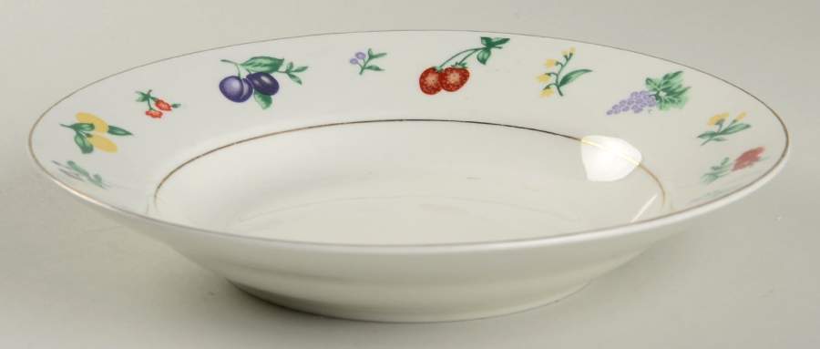 Chelsea (Gold Trim) Rim Soup Bowl by Royal Majestic-1