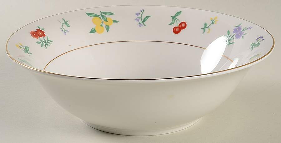 Chelsea (Gold Trim) 9" Round Vegetable Bowl by Royal Majestic-1