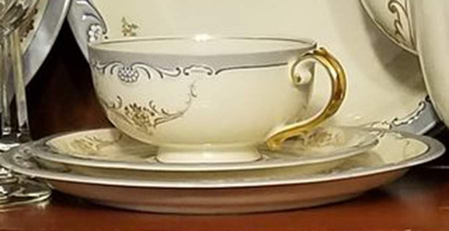 ROT189 Footed Cup & Saucer Set by Royal Tettau-1