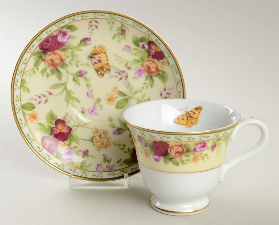 Seasons of Colour (Spring Chintz) Footed Cup & Saucer Set by Royal Albert-1