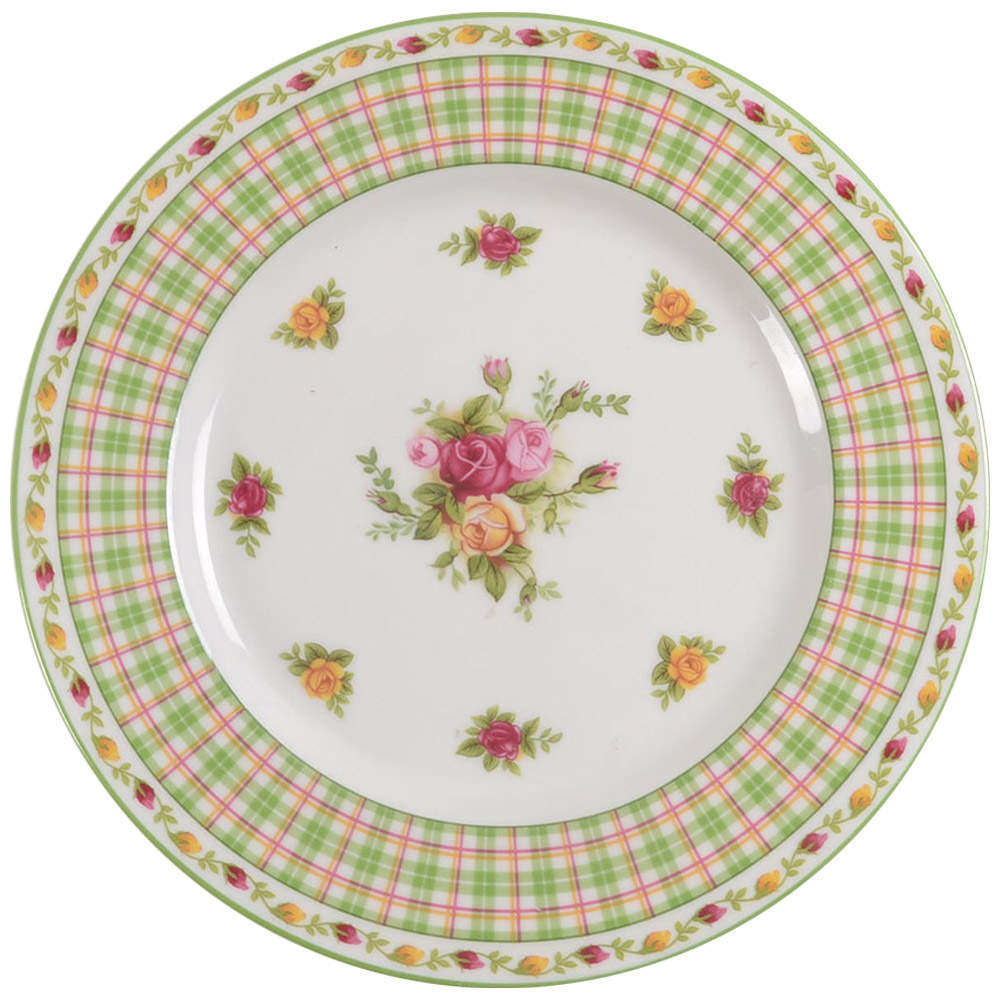 Old Country Roses Casual Plaid Salad Plate by Royal Albert-1