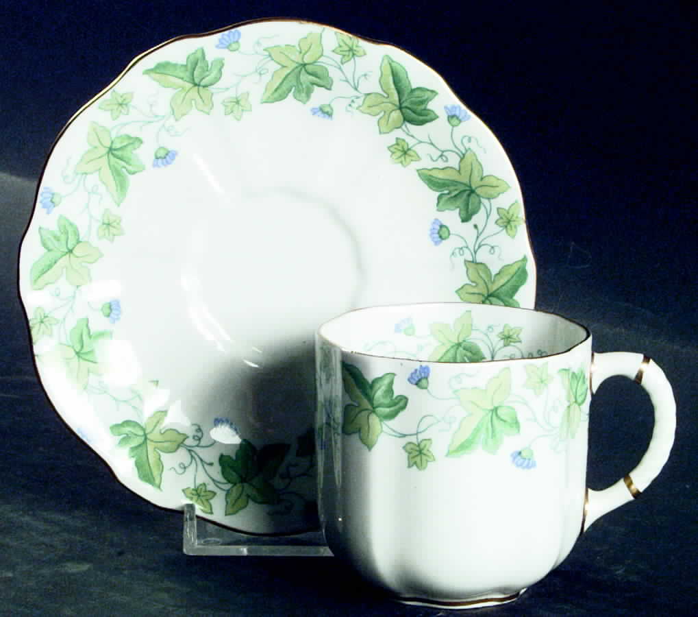 Medway (Surrey) Flat Demitasse Cup & Saucer Set by Royal Crown Derby-1