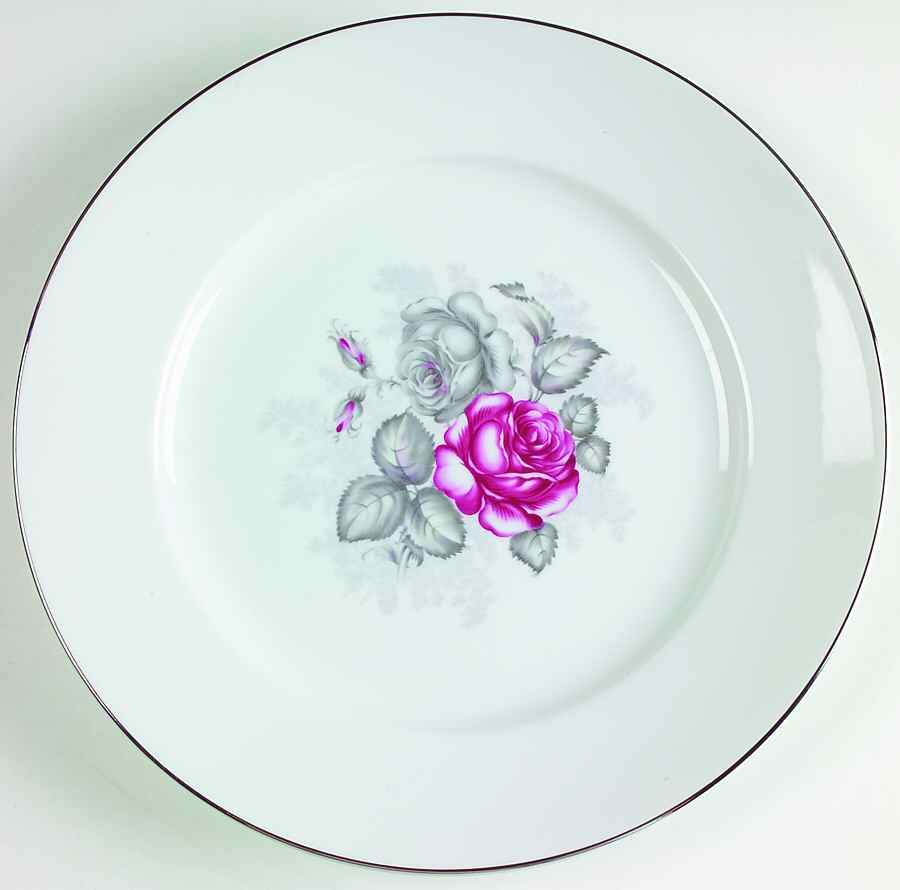 Gray Dawn Platinum (No Gray Band) Dinner Plate by Rosenthal - Continental-1
