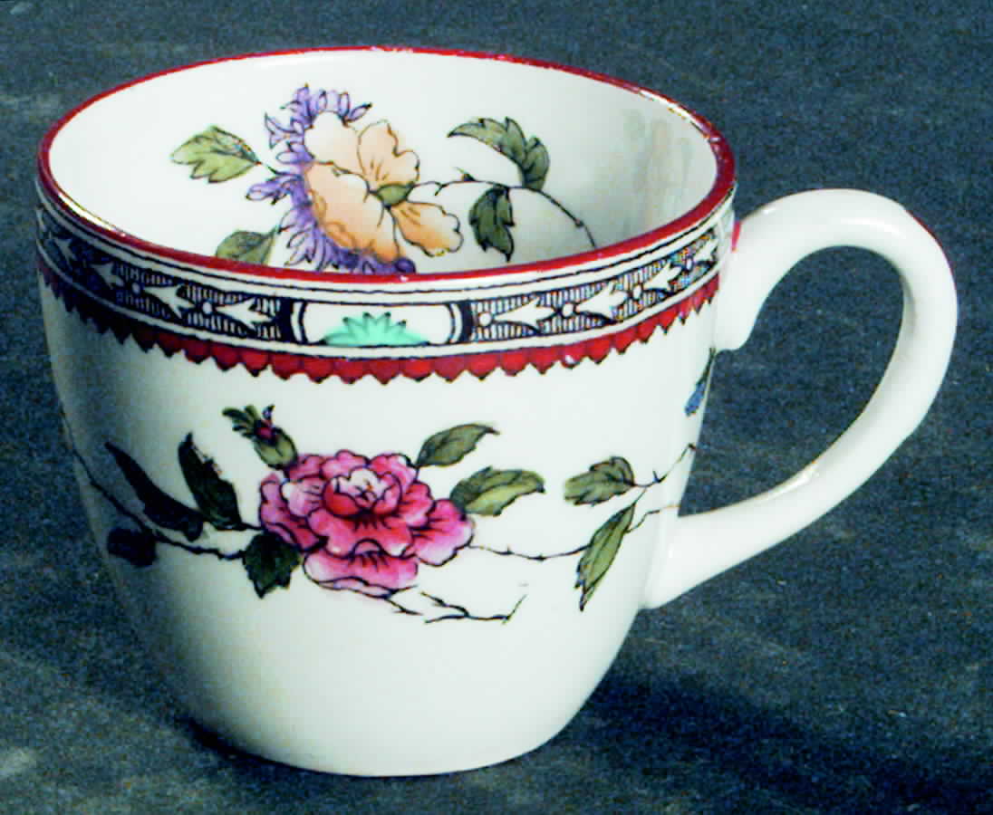 Jessamine (Gray Background) Flat Demitasse Cup by Royal Cauldon-1