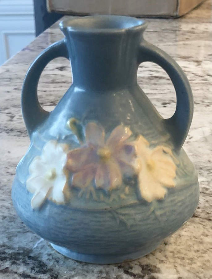 Cosmos Blue 4" Vase by Roseville-1