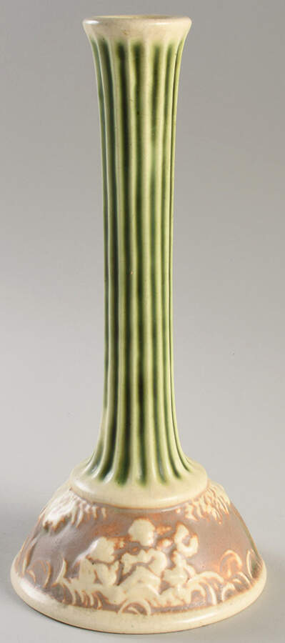 Donatello Green Ivory 10" Bud Vase by Roseville-1