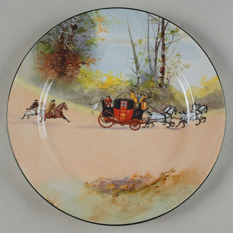 Coaching Days (Smooth, Earthenware) Dinner Plate by Royal Doulton-1