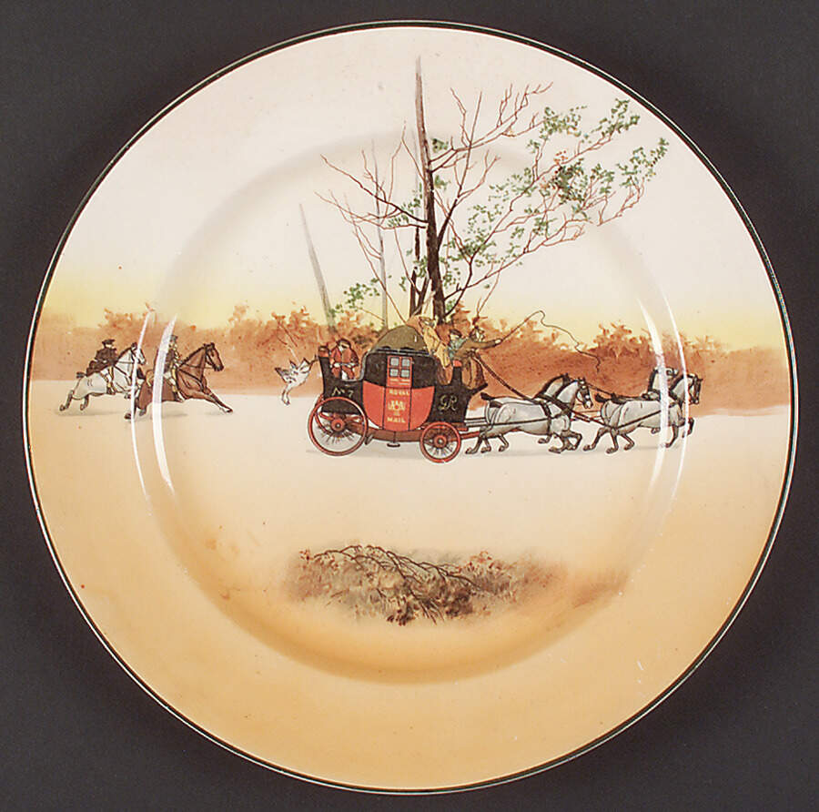 Coaching Days (Smooth, Earthenware) Dinner Plate by Royal Doulton-1