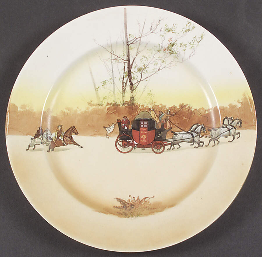 Coaching Days (Smooth, Earthenware) Dinner Plate by Royal Doulton-1