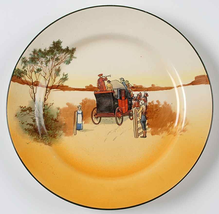 Coaching Days (Smooth, Earthenware) Salad Plate by Royal Doulton-1