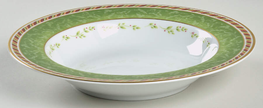 Seasons of Colour Green Large Rim Soup Bowl by Royal Albert-1