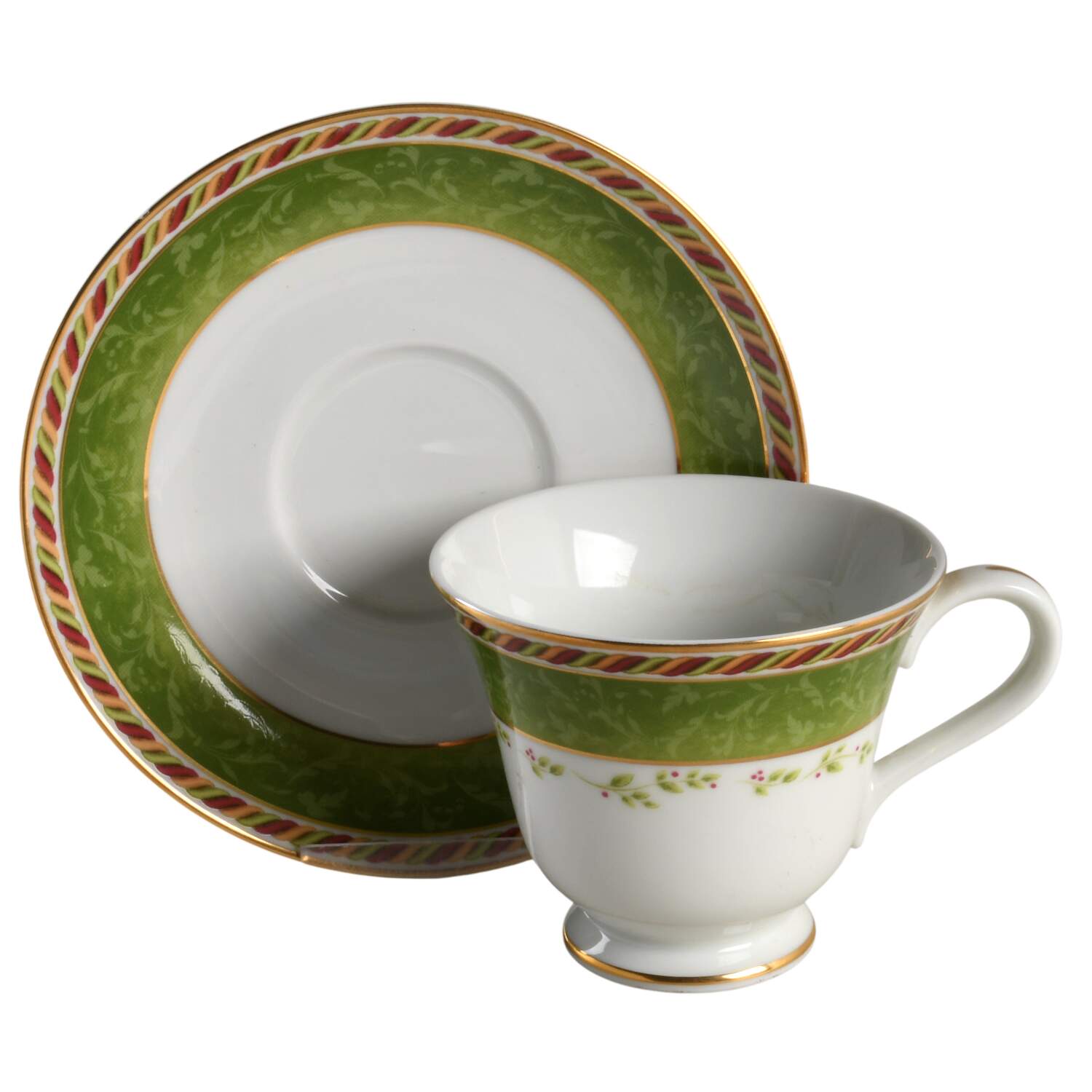 Seasons of Colour Green Footed Cup & Saucer Set by Royal Albert-1