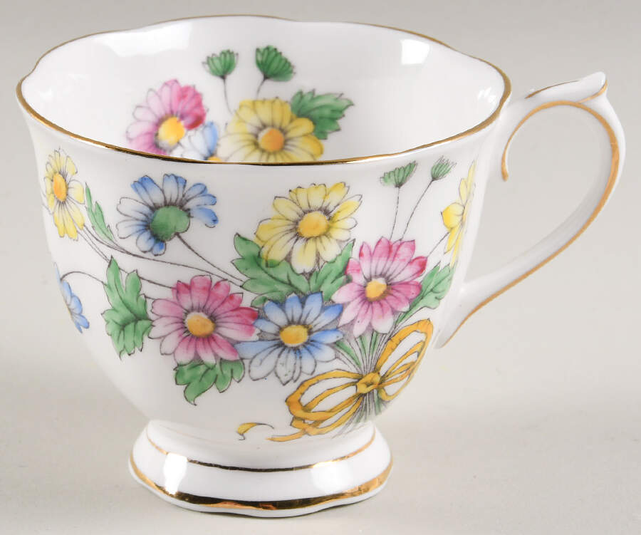 Flower of The Month (Countess Shape) Footed Cup by Royal Albert-1