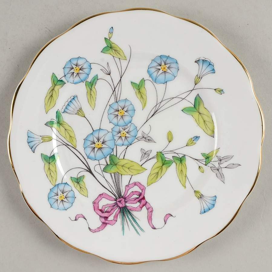 Flower of The Month (Countess Shape) Bread & Butter Plate by Royal Albert-1