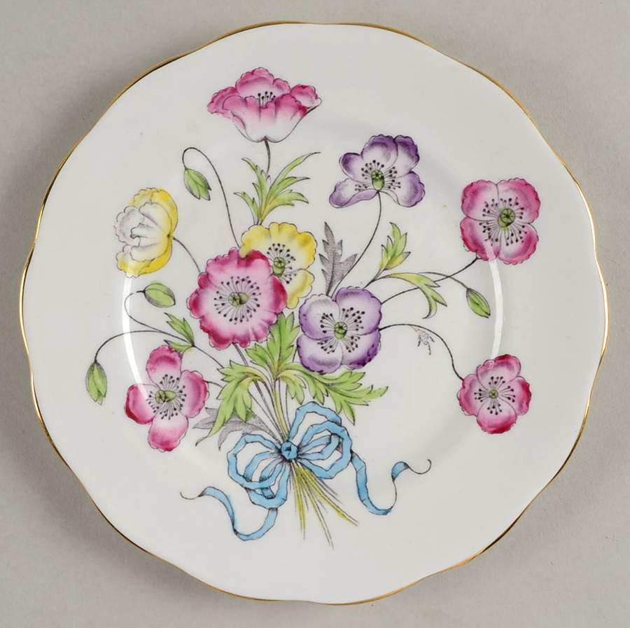 Flower of The Month (Countess Shape) Bread & Butter Plate by Royal Albert-1