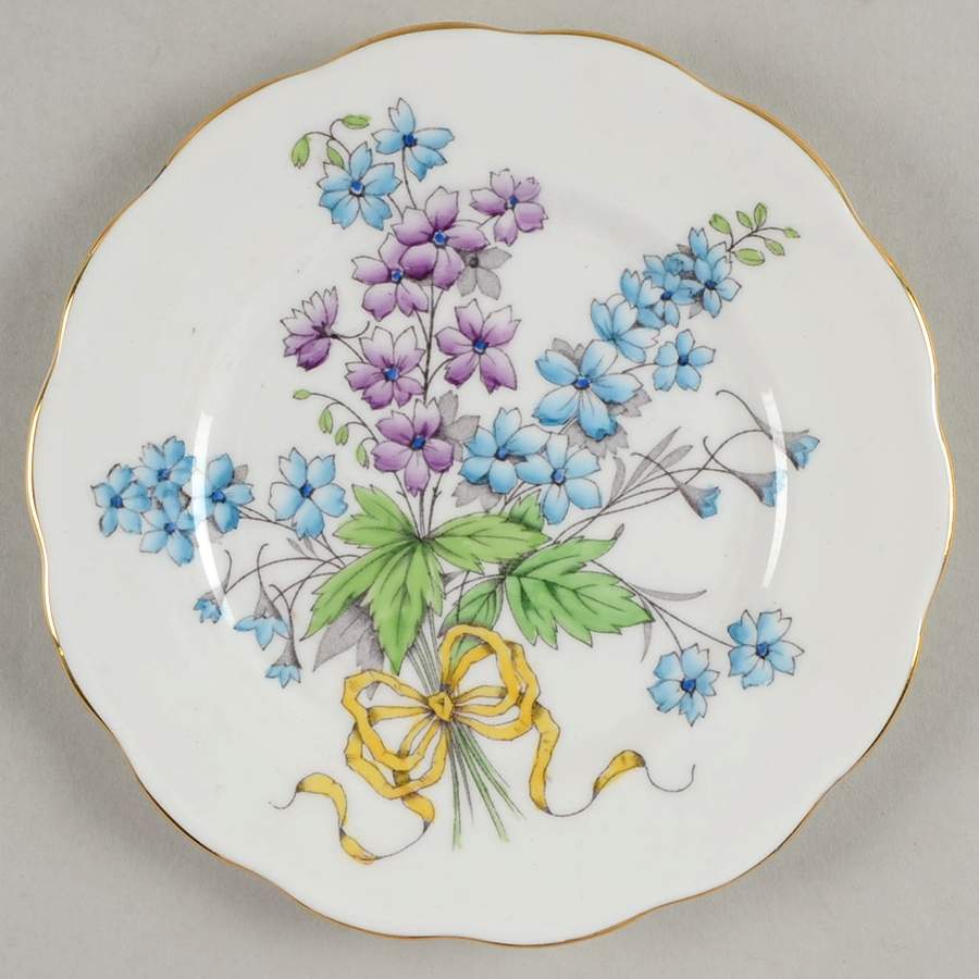 Flower of The Month (Countess Shape) Bread & Butter Plate by Royal Albert-1