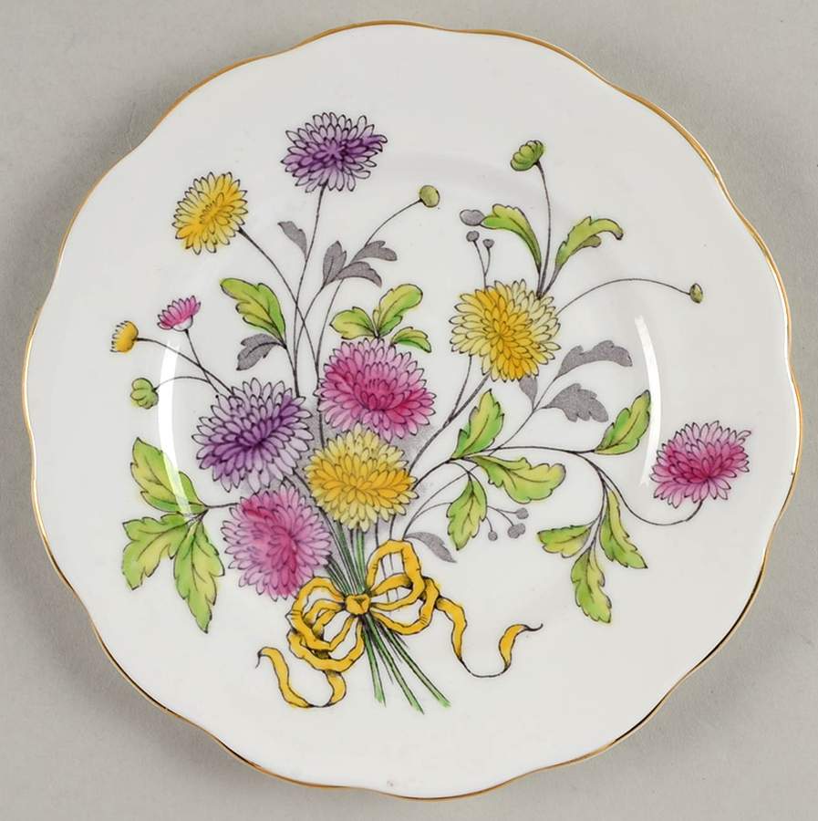 Flower of The Month (Countess Shape) Bread & Butter Plate by Royal Albert-1