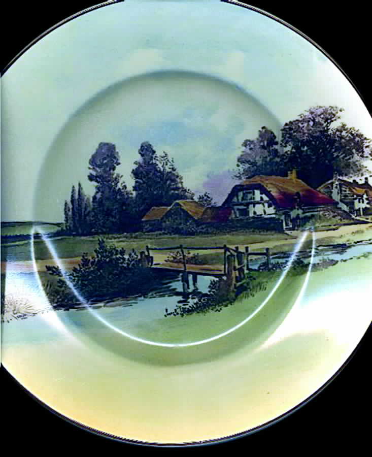 English Cottages a (Smooth) Dinner Plate by Royal Doulton-1