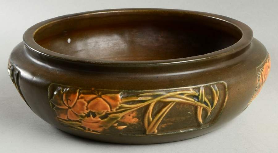 Rosecraft Panel Brown 8" Round Bowl by Roseville-1
