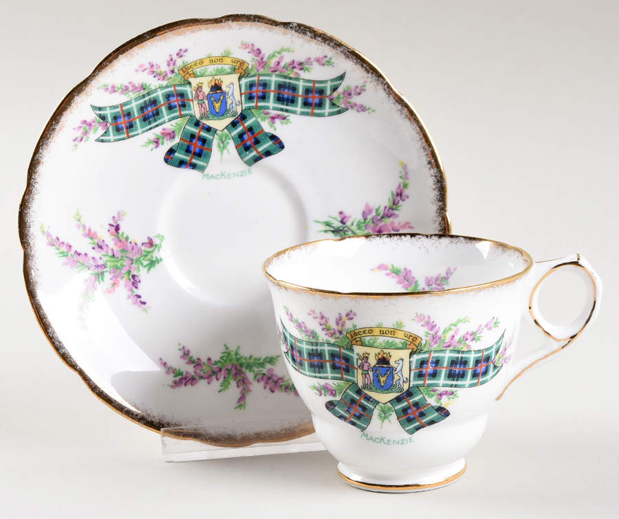 Tartan Series Footed Cup & Saucer Set by Royal Stafford-1