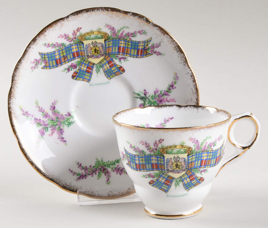 Tartan Series Footed Cup & Saucer Set by Royal Stafford-1